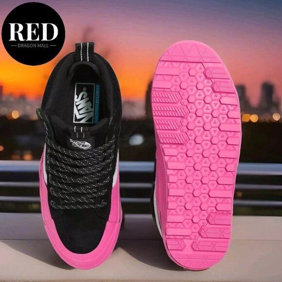 VANS SK8 Hi Dip MTE-2 Hiking Boots Shoes Pink Black Suede - Women's Size 8 - Picture 4 of 16